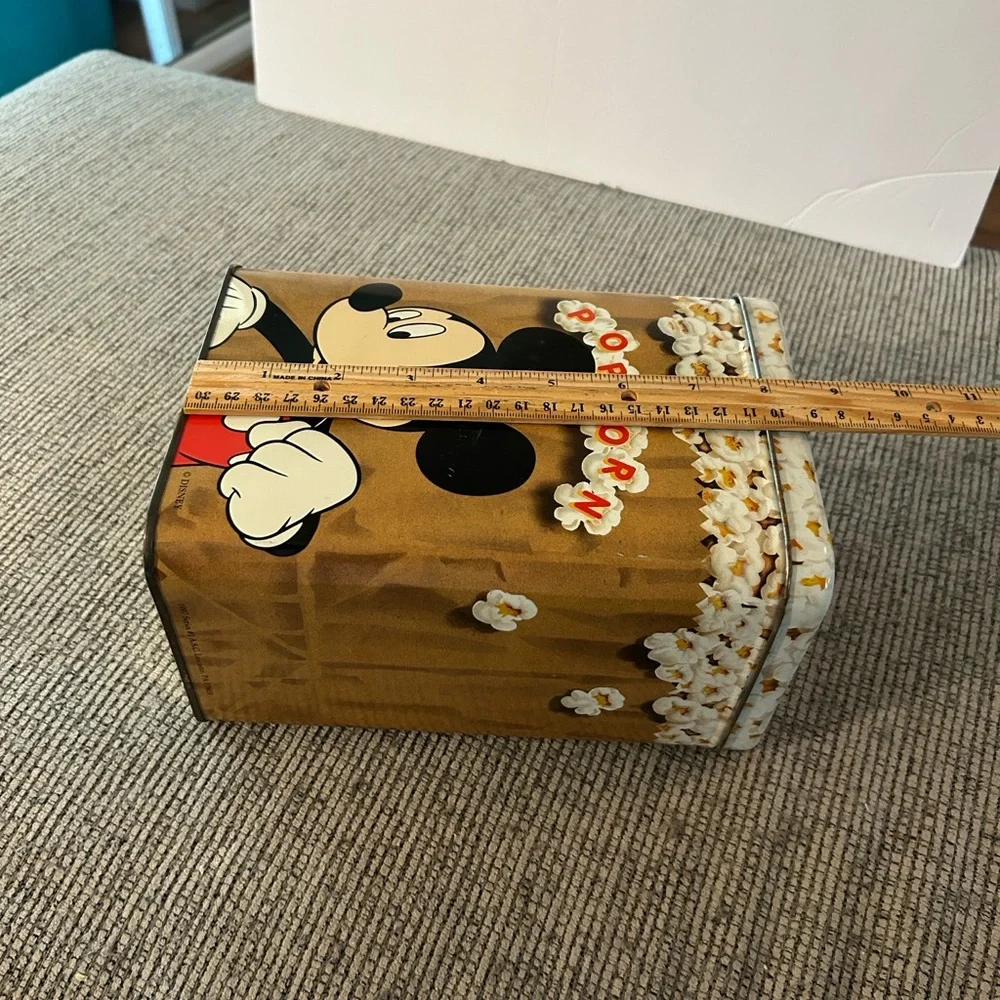 Disney Mickey Mouse Popcorn Tin 1997 collectible shelf decor
